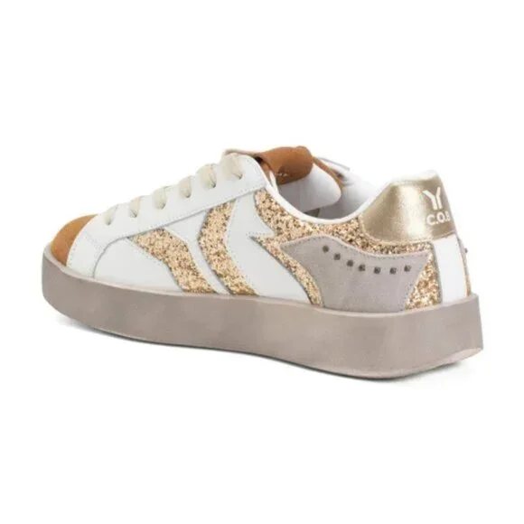 CULTURE OF BRAVE Leather And Glitter Wing Play Sneakers